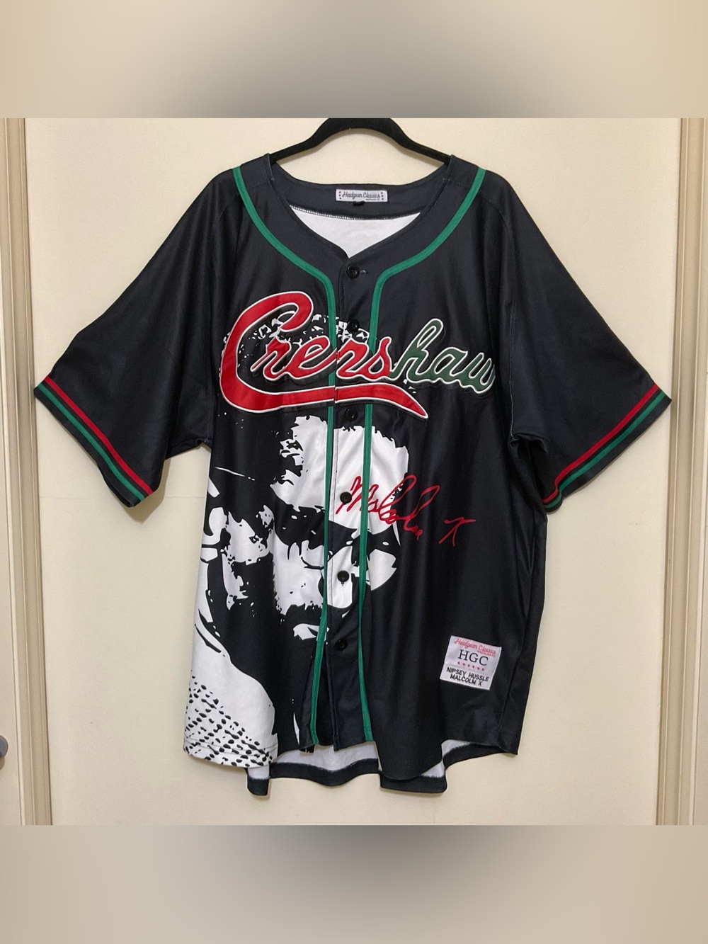 Headgear Classics 4XL Nipsy Hussle Crenshaw Malcom X Baseball Jersey Streetwear